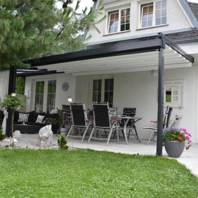 China Outdoor Sun Protection Entrance Corridor Alloy Folding Retractable Sunshade Canopy Aluminum Tent for sale