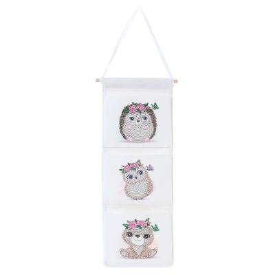 China DIY Diamond Painting Bag DIY Hedgehog Owl Dog Design Storage Bin Diamond Hanging Bag for sale