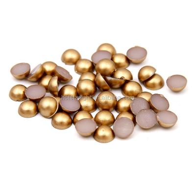 China New Fashion Life Size Loose Beads and Half Tangled Gold Color Faux Pearl Cut Plastic Beads Colors for DIY for sale