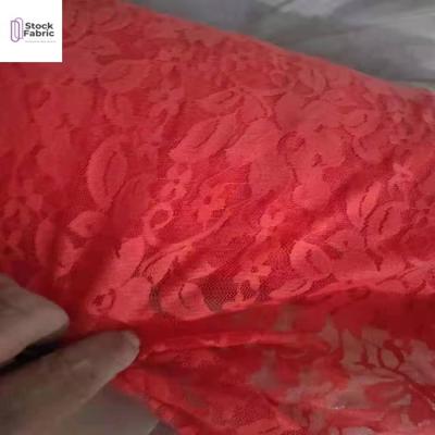 China Viable hot selling stock fabric of blended solid lace fabric in China for sale