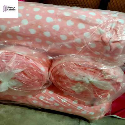 China Organic Hot Selling Coral Fleece Batch Printing Stock Fabric In China for sale