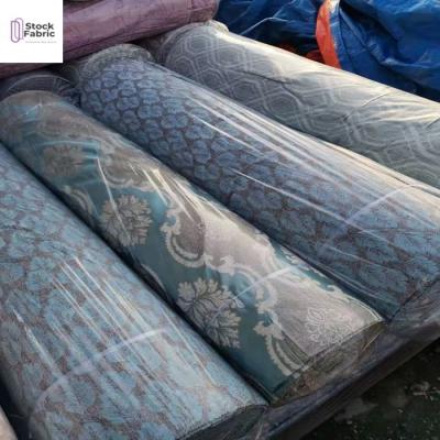 China Hot selling organic mixed curtain jacquard stocklot fabric in china for sale