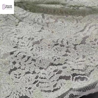 China Organic well selling 100% mixed lace designs stock poly chenille fabric in china for sale