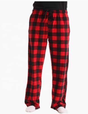 China Custom High Quality Plus Size Fleece Mens Buffalo Plaid Lounge Pants Plaid Pajama Pants With Pockets for sale