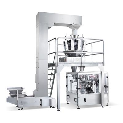 China Full automatic doypack zip bag packing machine for pet food cookies candy for sale