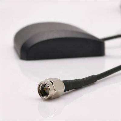 China 30dbi Active Vehicle External GPS Antenna For Tracking 3m RG174 SMA Male Connector 55*50mm for sale