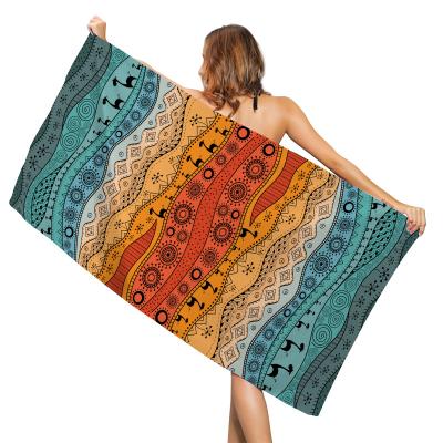 China G&D Mandala Wholesale Trend Shawl Surfing Sustainable Towel Sunscreen Creative Printing Beach Towel for sale