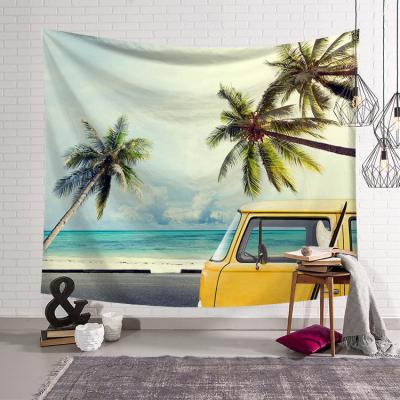 China Plain G&D 2019 New Creative 3D Printing Customized Beach Wall Hanging Tapestry for sale