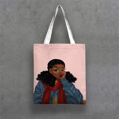 China Cute Girl Manipulated Tote Bag Decoration Cartoon G&D Africa Art Girl Woman Oil Painting for sale