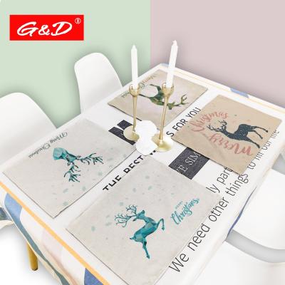 China G&D Sustainable Christmas Home Decoration Placemat For Wedding Party Gift Place Mat for sale