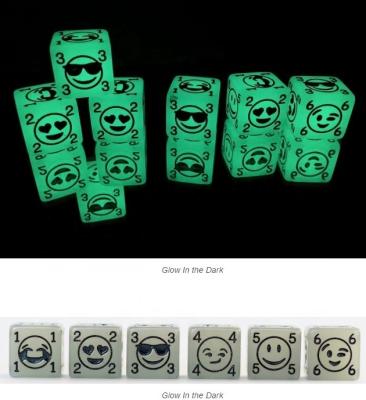 China Glow in the Dark Effect GID Dice for sale