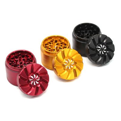 China Wholesale Custom Herbal Tobacco Herb Grinding Herb Grinders OEM/ODM Logo Metal Smoking 4 Layers Herb Grinder Tobacco for sale