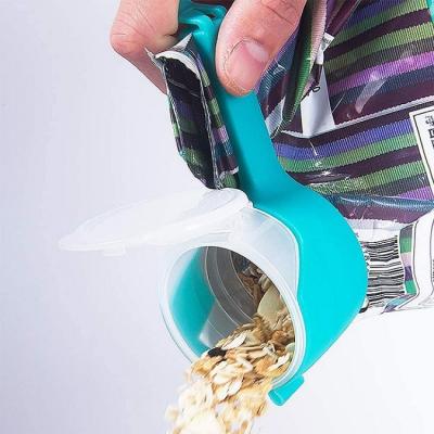 China Sustainable Chip Bag With Nozzle To Clip Food Bag Storage Driven Quick Closing Dumping Spout Suitable For Snacks Etc. cereal for sale