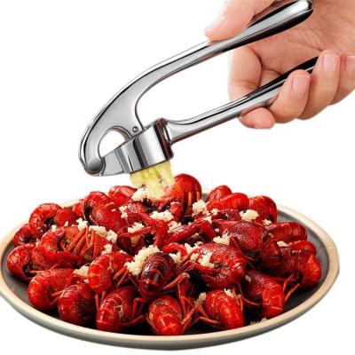 China Kitchen Tools Accessories Garlic Meat Grinder Viable Cooking Zinc Alloy Ginger Crusher Press for sale