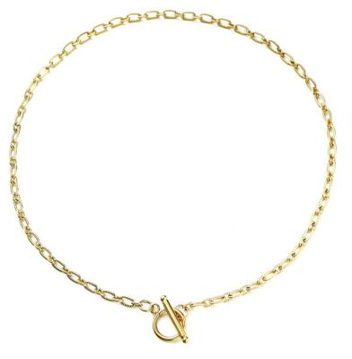 China CLASSIC Necklace Women Stainless Steel Pendant Necklace 18K Gold Plated Chain Toggle Necklace for sale