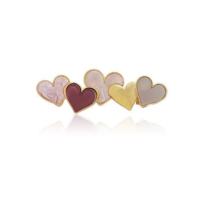 China Fashion Accessories Wholesale Fashion Accessories Heart Shaped Hair Claw Pins Clip For Girls for sale