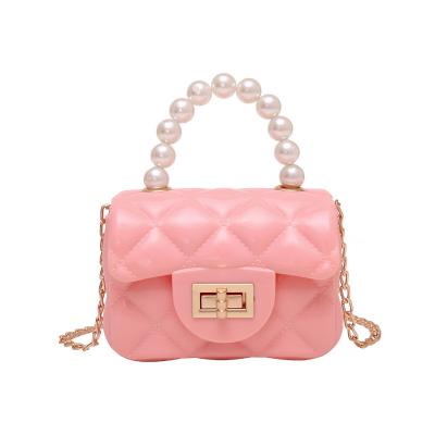 China Portable Wholesale PVC Cross - Body Bag Mini Girl Kids Purse Jelly Handbags for sale