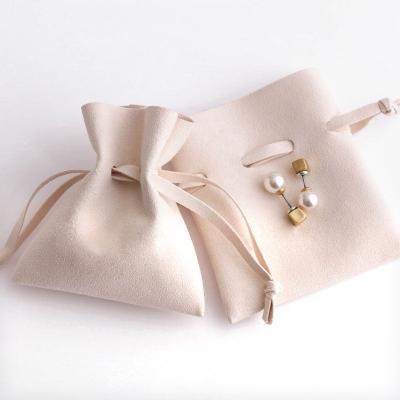 China JR-Custom Logo Cord Microfiber Jewelry Suction String Pouch Wrapping Gift Wrapping for sale