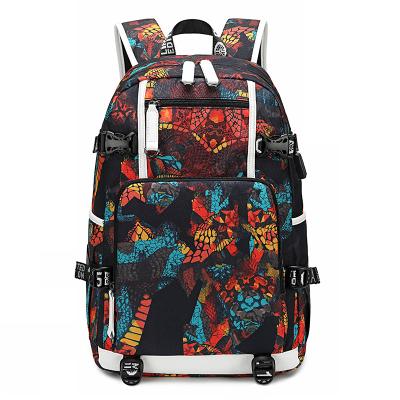 China Custom Printed Boys School Bag Oxford Fashion Laptop Bag High Capacity Waterproof Daypack for sale