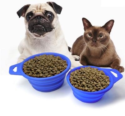 China Viable Outdoor Pet Bowl Pet Basin Silicone Material Collapsible Pet Bowl for sale