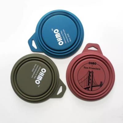 China Sustainable Easy To Carry Collapsible Silicone Pet Bowl Pet Bowl for sale