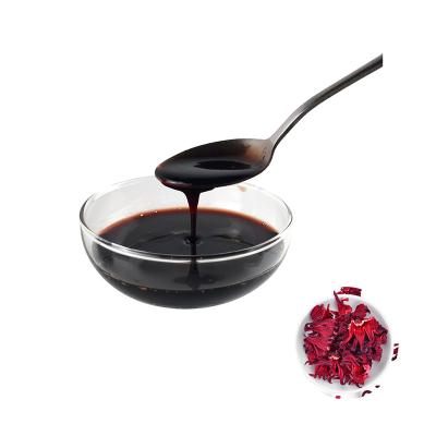 China 1:5 (syrup: water) Taiwan syrup roselle puree syrup for milk tea hard bake coffee bitter for sale