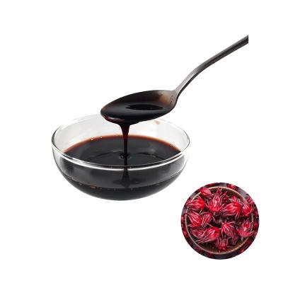 China 1:5 (syrup: water) hot selling Taiwan syrup roselle puree syrup for cold milk tea drinks for sale