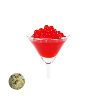 China Amazon Hot Selling Nutritious Strawberry Flavored Popping Boba For Yogurt Drink for sale