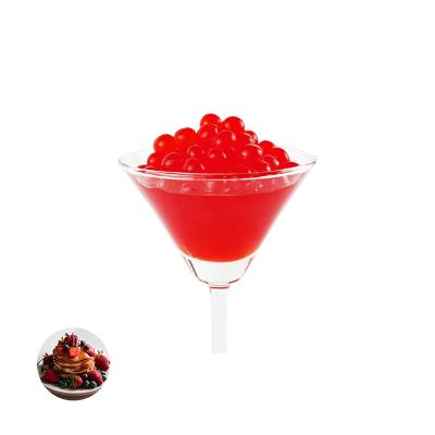 China 2021 hot sale nutritious strawberry flavored popping boba pearls for cupcake for sale