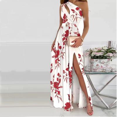 China 2022 Latest Designs Solid Color Maxi Polyester Spandex Plus Size Party Women Breathable Long Dress Breathable Even For Ladies for sale