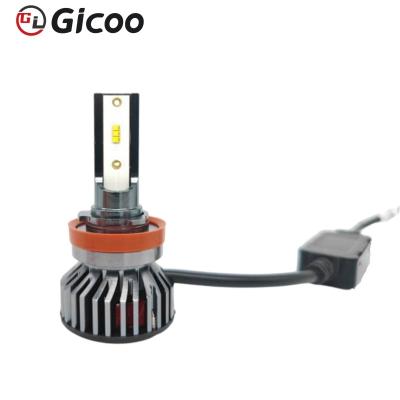 China GICOO LED High Power Canbus LED Headlight Bulb h7 F2 CSP LED Headlight H11 9005 H4 9006 LED Super Bright Aluminum Car Headlights for sale