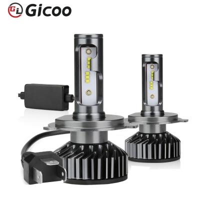 China GICOO F2 ZES 12000 aluminum h4 9005 lumen 9006 H13Auto lighting system car headlight 9004 9007 H11 H7 H4 bulb car led for sale