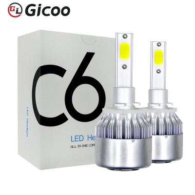 China High Power H4 9005 H11 H7 H4 C6 Aluminum Led Headlight Bulbs H7 H7 Driver-Beam Auto Headlight Bulb Super Bright Connector High Power High Power for sale