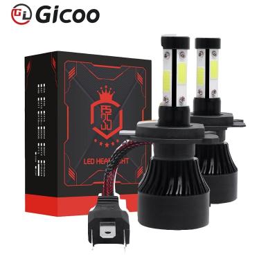 China LED headlight x7 55w 8000lm beam pattern IP67 aluminum auto perfect plug and play led headlight H4 H7 H11 9005 9006 for sale