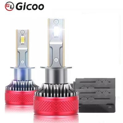 China GICOO LED Headlight K10 high power 130w 2 csp copper tube 3570 csp aluminum chips 20000lm h7 h11 9005 9006 for sale