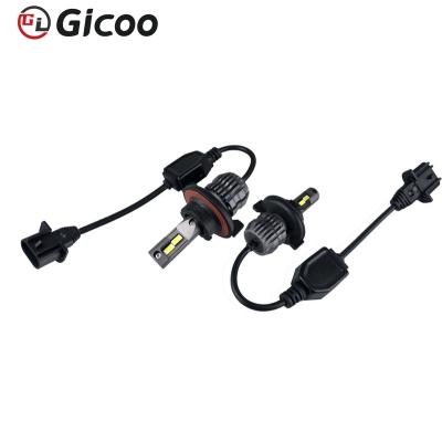 China GICOO High Power Aluminum Car Led Headlight Without Fan 60w 10000lm Auto Car Bulbs L6E h1 h3 h4 h7 h11 for sale