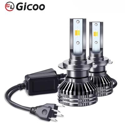 China Aluminum high-low GICOO driver-beam headlight bulbs H4 H7 led canbus 3000K 4300K ​​6000K c6 s2 x3 automotive lamp for sale