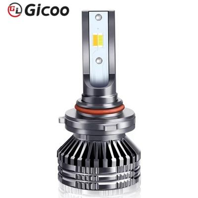 China GICOO auto lighting system aluminum led lights headlight led canbus 55W h7 10000lm h1 h3 h4 h11 9005 led headlight for sale