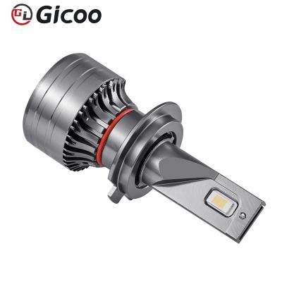 China GICOO New Arrival Turbo F5 LED Canbus H7 H4 H11 LED Headlight Bulbs Aluminum Canbus Driver For All Car 60W Super White for sale