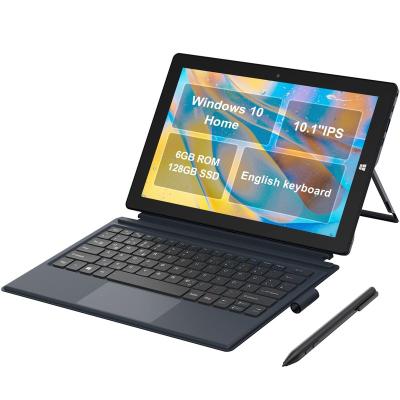 China Hard AWOW 10 10.1 inch 2 in 1 Intel Celeron N4120 1280*800 6GB LPDDR4 128GB Emmc Windows 10 Home Tablet PC with Keyboard and Pen for sale