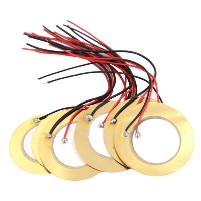 China Sounder Disc Buzzer Bee Rings Ceramic Disc Piezo Electric Piezo Ceramic Outlet Piezo Element With Lead Wire PVC 12mm GH-12mm-buzer for sale