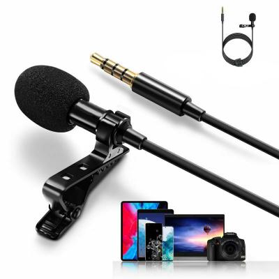 China Professional Grade 3.5mm Microphone Lapel Mic Professional Grade 3.5mm Plug Condenser Lapel Clip Recording Lavalier Microphone Headset Microphone Mini MIC for sale