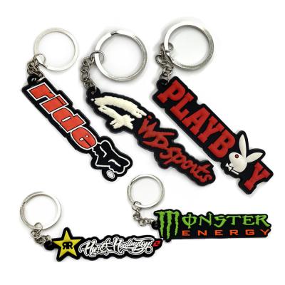 China Rubber Custom Design Soft Key Chain 2D PVC Rubber Key Chain for sale