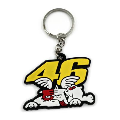 China Wholesale High Quality Rubber Custom Design Key Chain 2D PVC Soft Rubber Key Chain for sale