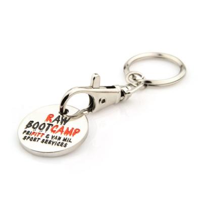 China Custom Business Metal Souvenir Shopping Trolley Key Ring Token Key Chain Coin For Supermarket Trolley for sale