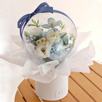 China Cylinder Boxes Handmade Candle Gift Packaging Mum Valentine Bouquet Round Flower Box With Lid for sale