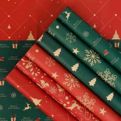 China Recycled Materials Wholesale Clothing Chocolate Wrapping Paper Flower Bouquet Wrapping Paper Christmas Gift Wrapping Paper for sale