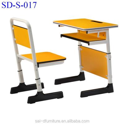 China Student Desk And Chair School Furniture Set, School Classroom Study Table And Industrial Primary Wood Chair for sale