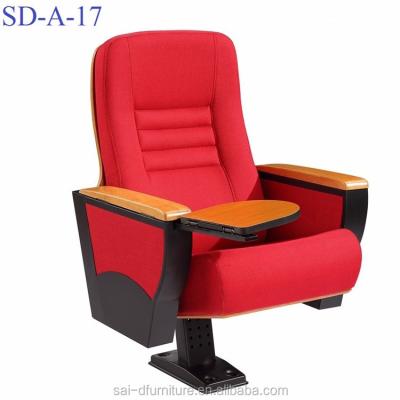 China Commercial Conference Furniture Good Price Auditorium Chair Folding Single Theater Seat With Table for sale