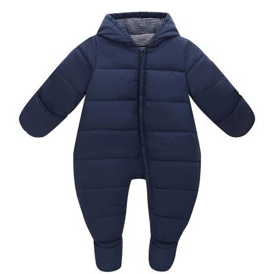 China 2021 Causal Custom Odm&Oem Kids Clothes Wears Hooded Winter Baby Romper Warm Climbing Suit Children's One-Piece Coats for sale